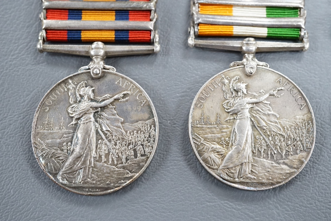 A QSA four medal group awarded to W. Lepper, Lincolnshire Regt., comprising
